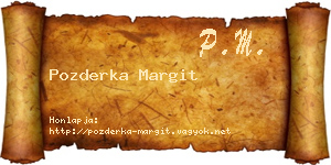 Pozderka Margit névjegykártya