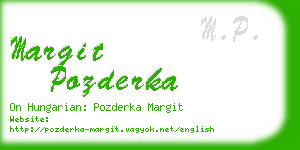 margit pozderka business card